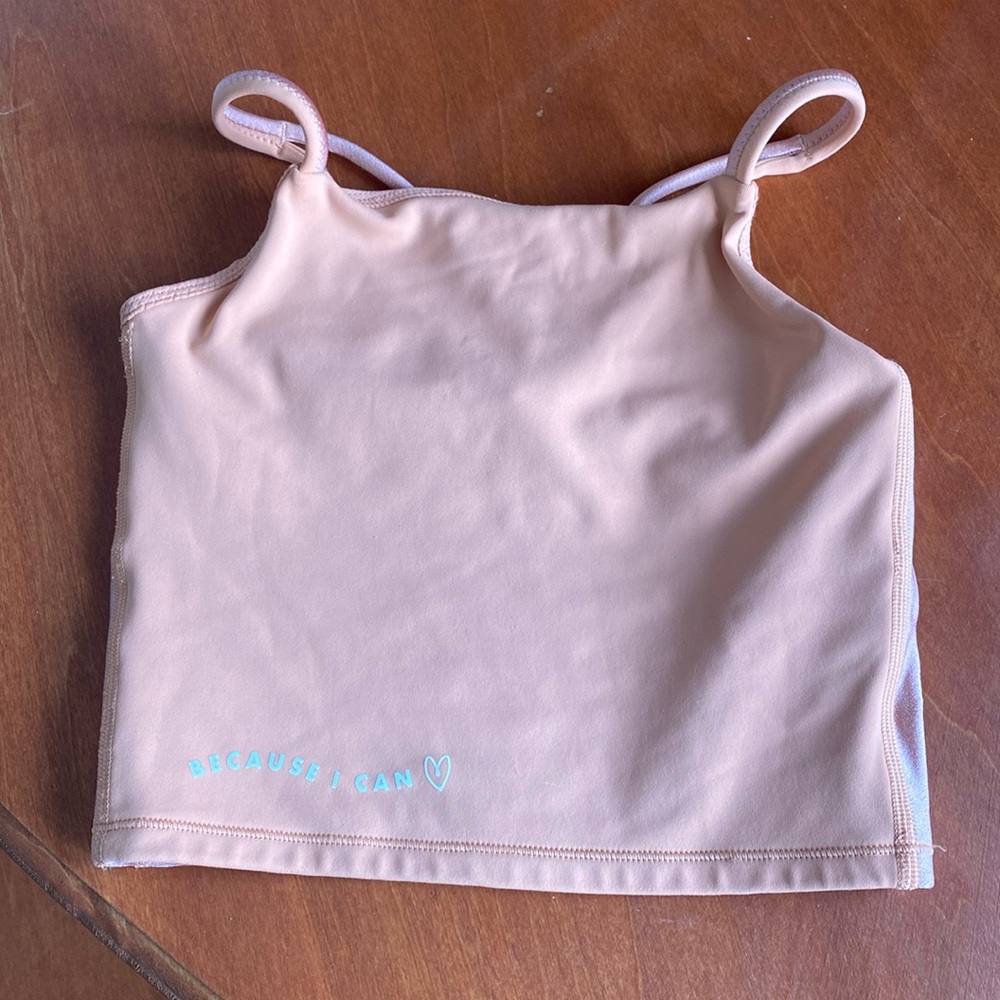 Athleta girl crop top with built in bra